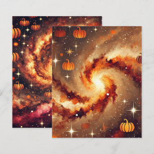 Galaxie automnale Citrouille Épice papier