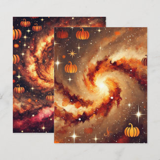 Galaxie automnale Citrouille Épice papier
