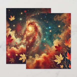 Galaxie Autumnal Nebula Douche Papier à rebut