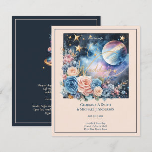 Galaxie céleste cosmique Starry Night Marine Bleu