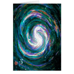 Galaxie d'émeraude et de violet