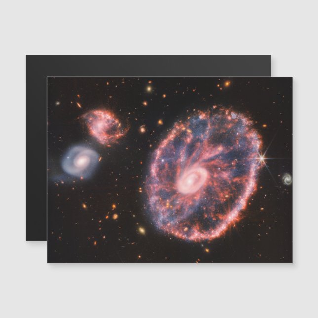 Galaxie du Cartwheel, télescope spatial James Webb (Devant / Derrière)
