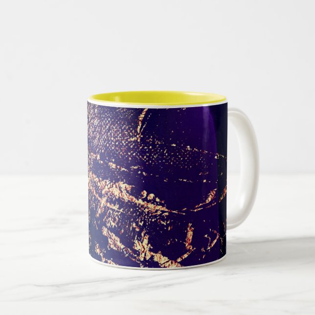 Galaxie motif abstraite Mug à café à deux tons (Devant droit)
