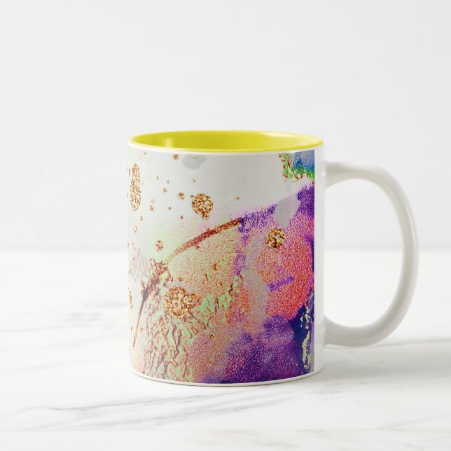Galaxie motif abstraite Mug à café à deux tons (Droit)