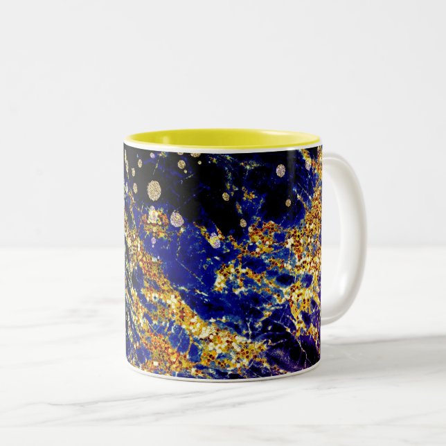 Galaxie motif abstraite Mug à café à deux tons (Devant droit)