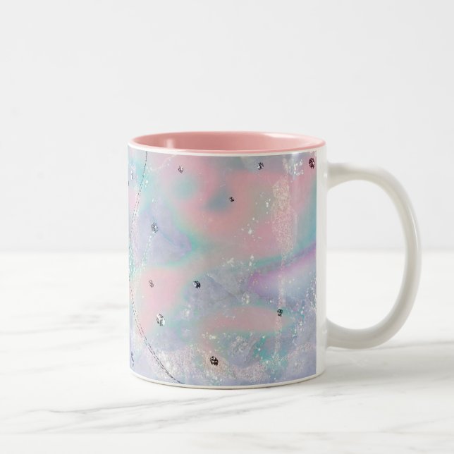 Galaxie motif abstraite Mug à café à deux tons (Droit)