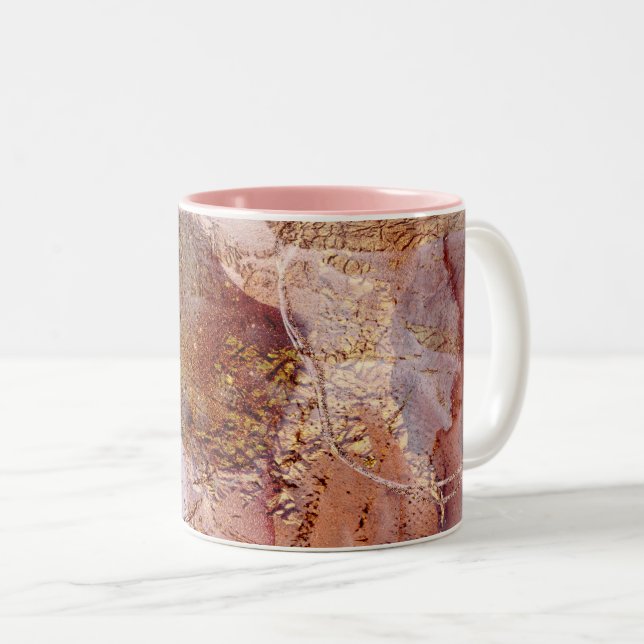 Galaxie motif abstraite Mug à café à deux tons (Devant droit)
