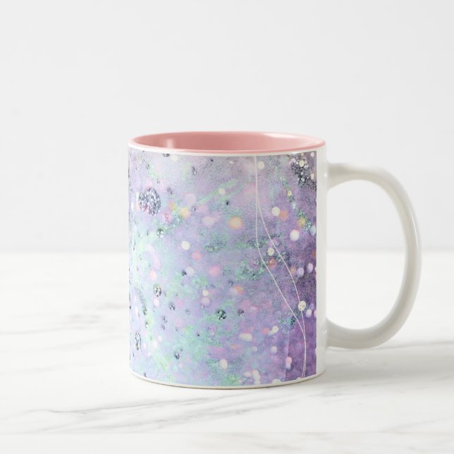 Galaxie motif abstraite Mug à café à deux tons (Droit)