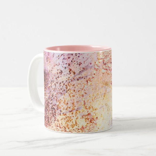 Galaxie motif abstraite Mug à café à deux tons (Devant gauche)