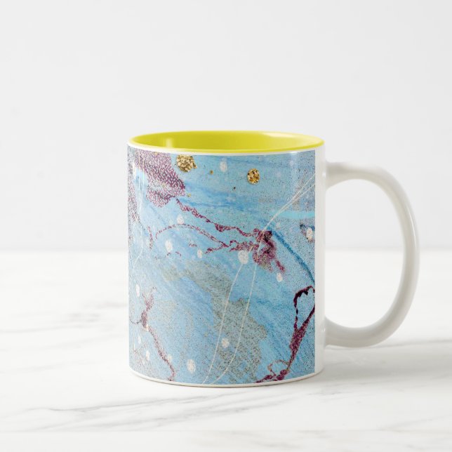 Galaxie motif abstraite Mug à café à deux tons (Droit)