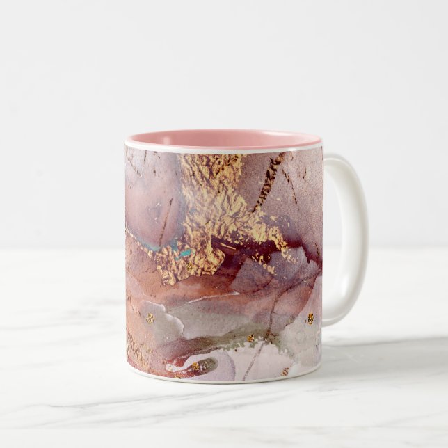 Galaxie motif abstraite Mug à café à deux tons (Devant droit)