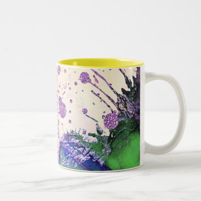 Galaxie motif abstraite Mug à café à deux tons (Droit)
