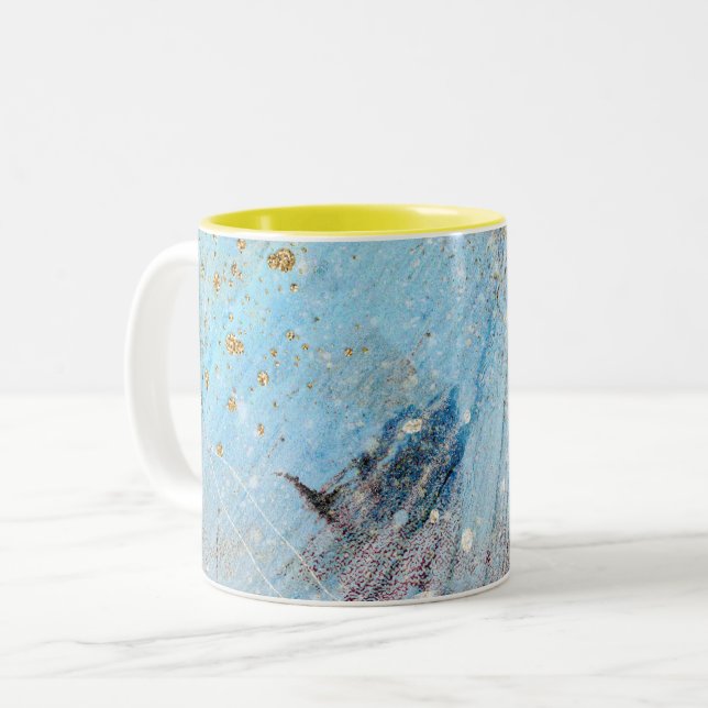 Galaxie motif abstraite Mug à café à deux tons (Devant gauche)