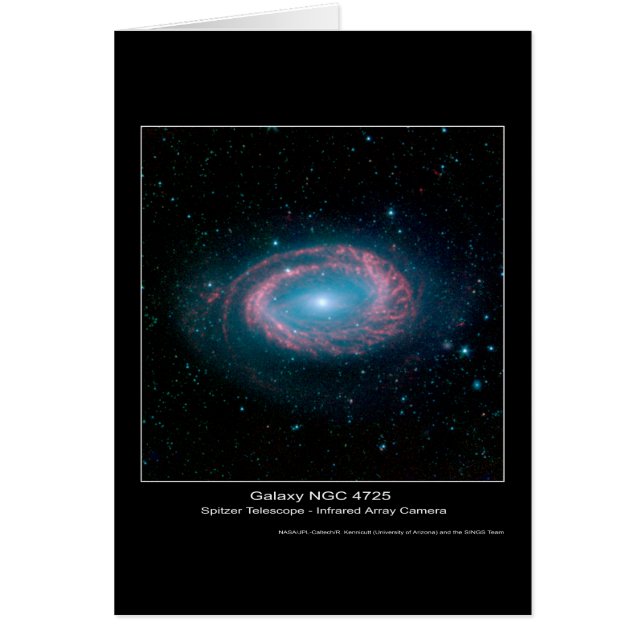 Galaxie NGC 4725 - télescope spatial de Spitzer - (Devant)