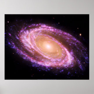 Galaxie Spirale Rose Grande affiche