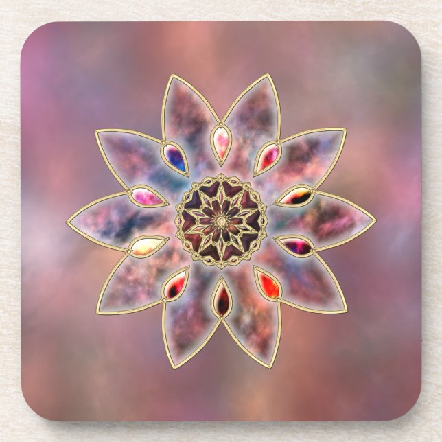 Galaxies marbrées Dessous de verre de liège (Devant)