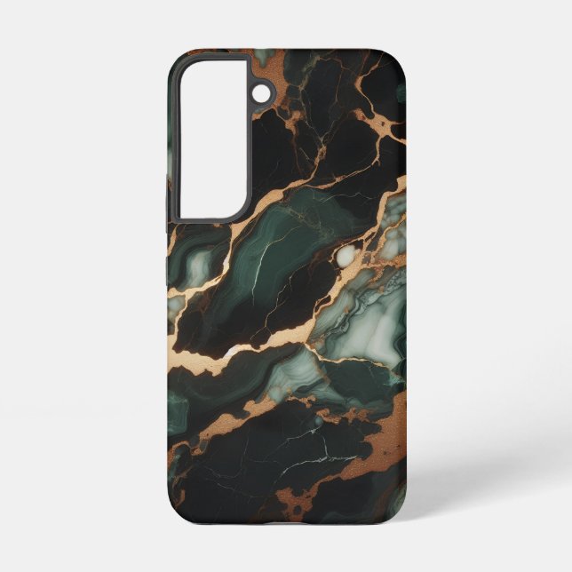 Galaxy Coque De Luxe En Marbre D'Or Pour Samsung (Verso)