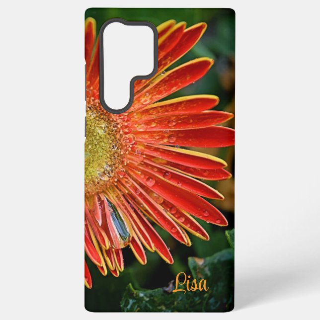 Galaxy Coque Samsung personnalisé - Orange Gerbera Daisy (Verso)