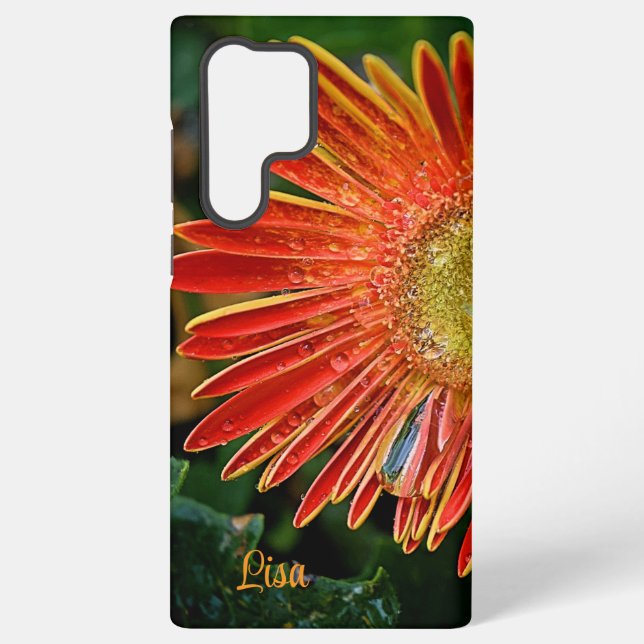 Galaxy Coque Samsung personnalisé - Orange Gerbera Daisy (Verso)