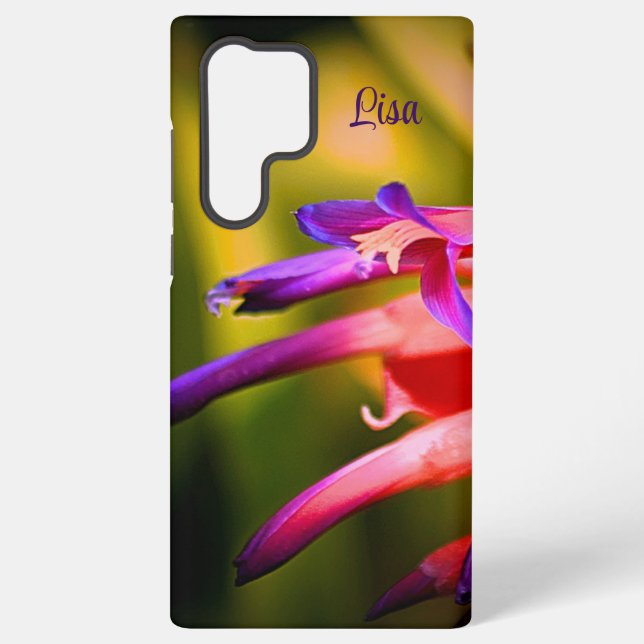 Galaxy Coque Samsung rose et violet personnalisé (Verso)