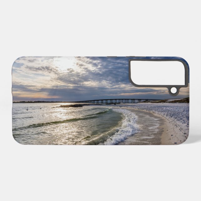 Galaxy Destin Florida Soirée Vagues Samsung Coque (Verso Horizontal)