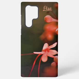 Galaxy Fleur orange personnalisée Samsung Coque