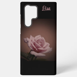 Galaxy Fleur rose rose personnalisée Samsung Coque