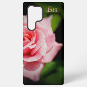 Galaxy Fleur rose rose personnalisée Samsung Coque