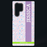 Galaxy Floral Nom personnalisé Samsung Coque<br><div class="desc">Gardez votre téléphone Samsung protégé et élégant avec ce coque floral personnalisé avec votre nom dans un design moderne. Customisez facilement avec vos détails, choisissez parmi différents modèles Samsung et types de coques, et créez un look qui est le vôtre. Durable, léger et fonctionnel, ce coque personnalisé est parfait comme...</div>