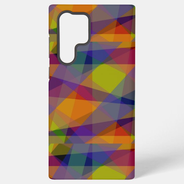 Galaxy Géométrique foncée - Coque Samsung (S22 Ultra) (Verso)