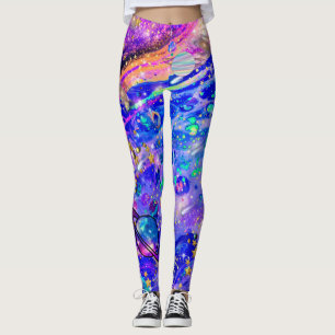 Galaxy leggings, Espace, Etoiles, Saturne, legging