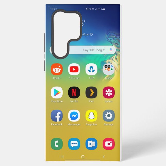 Galaxy Modèle d'écran domestique Samsung S22 Ultra Coque (Verso)