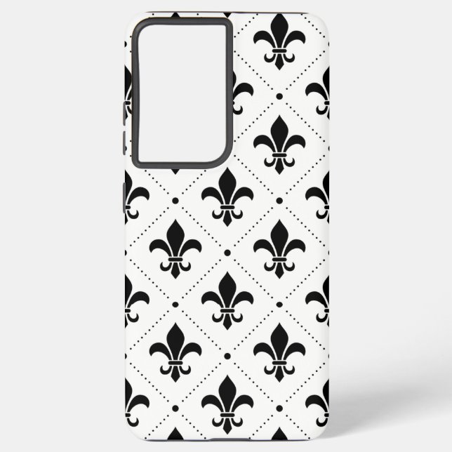 Galaxy Ornement traditionnel Royal Lily Samsung Coque (Verso)