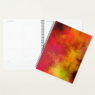 Galaxy Paint Splatt, effet jaune orange rose