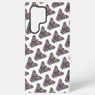 Galaxy Papillon Arc-en-ciel (blanc) - Coque Samsung