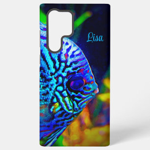 Galaxy Personnalisé Blue Tropical Fish Samsung Coque