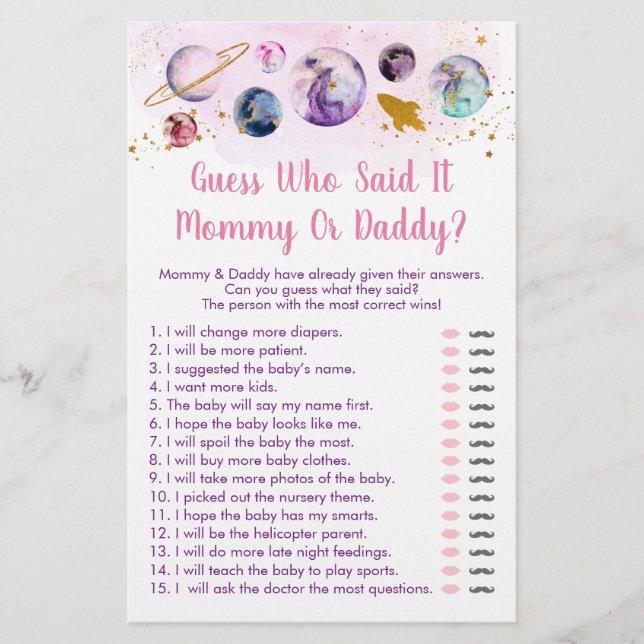 Galaxy Pink Gold Space Devine Qui A Dit Qu'Il Joua (Devant)