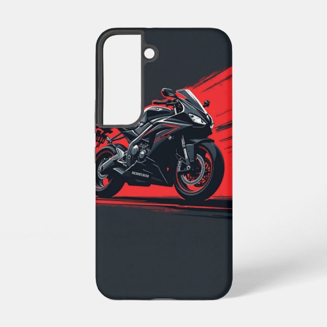 Galaxy Rider de minuit | Coque Bold Motorcycle Samsung (Verso)