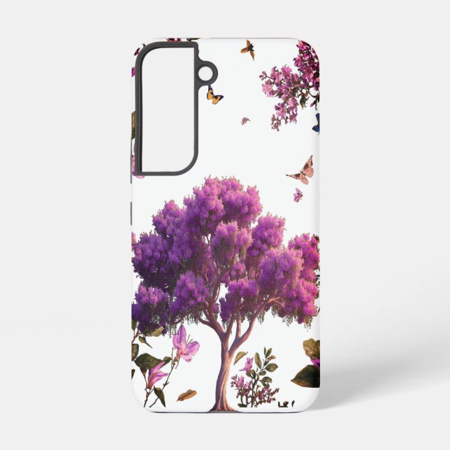 Galaxy Samsung Butterfly Tree Coque Nature Inspiré Soft (Verso)