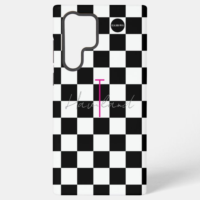 Galaxy Samsung et iPhone Cell Coque - HAMbyWG Checkers (Verso)