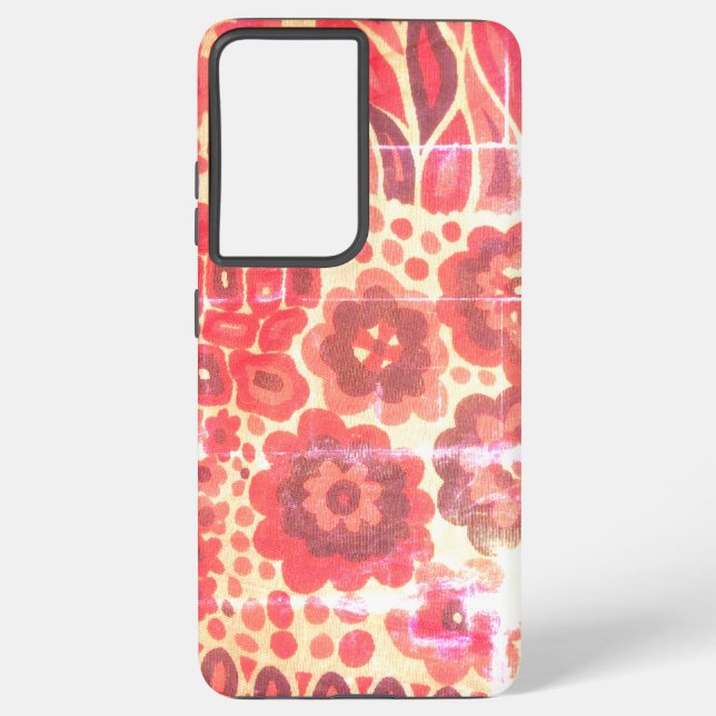 GALAXY SAMSUNG GALAXYS21 COQUE RÉTRO FLOWER DESIGN (Verso)