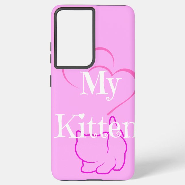Galaxy Samsung S21 ultra coque rose chaton coque (Verso)