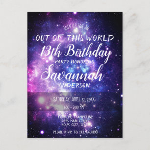 Galaxy sort de cette invitation d'anniversaire