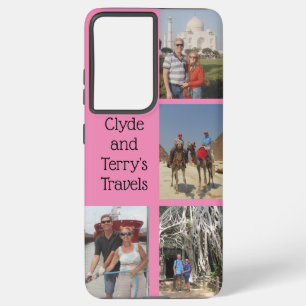 Galaxy Souvenirs de voyage rose Samsung S21 Ultra Coque