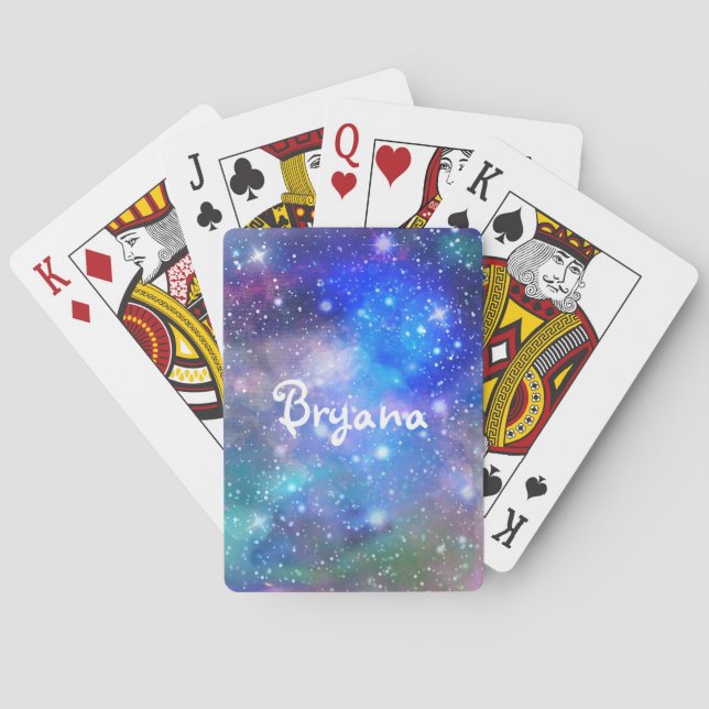 Galaxy Space Cosmic Cartes de jeu personnalisées (dos)