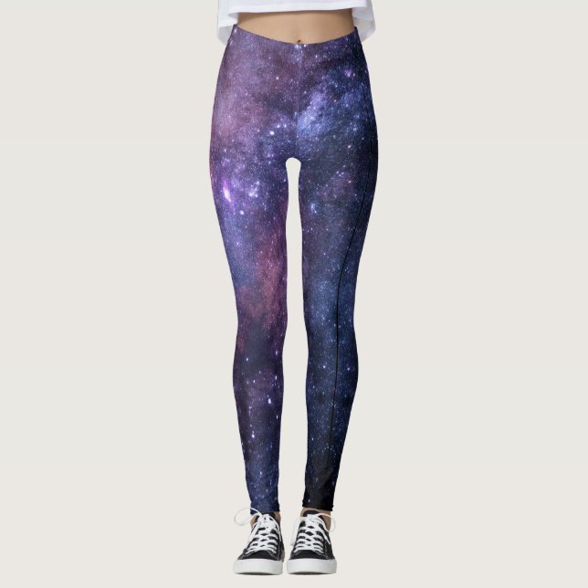 Galaxy Stars Night Sky Leggings (Devant)
