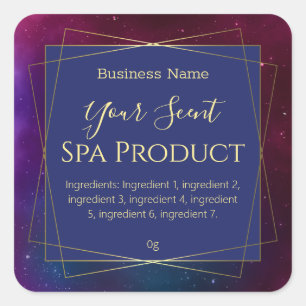 Galaxy Thème Bain Soak Body Scruter Étiquettes de