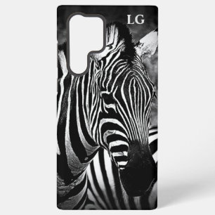Galaxy Zèbres noir et blanc personnalisé Samsung Coque