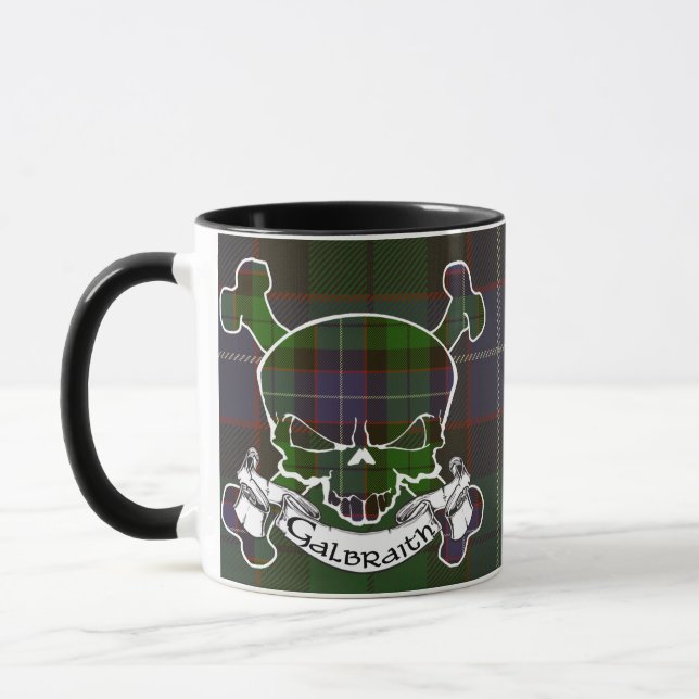 Galbraith Tartan Skull Mug (Gauche)