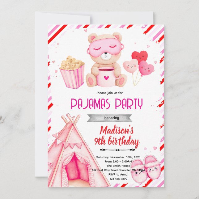 Galentine’s Pajama Party Invitation (Devant)